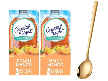 Sukkar Pasha Crystal Light On The Go Drink Mix, Sugar-Free, Peach Mango, 2 Pack of 10 Pouches, 0.67 Ounce Each