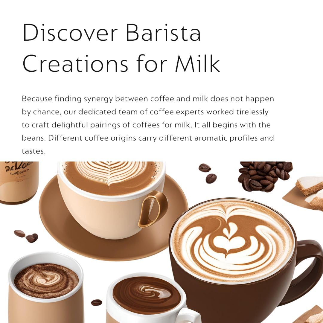 Barista Creation Latte Lover Pack Coffee For Milk, Bianco Forte, Doppio, Piccolo Capsules (30 Pods) (30 Pods, Bianco Forte+Doppio+Piccolo)