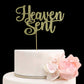 Heaven Sent Cake Topper For Baby Shower, Gender Reveal Party Decorations, Baptism Cake Decor (Gold)