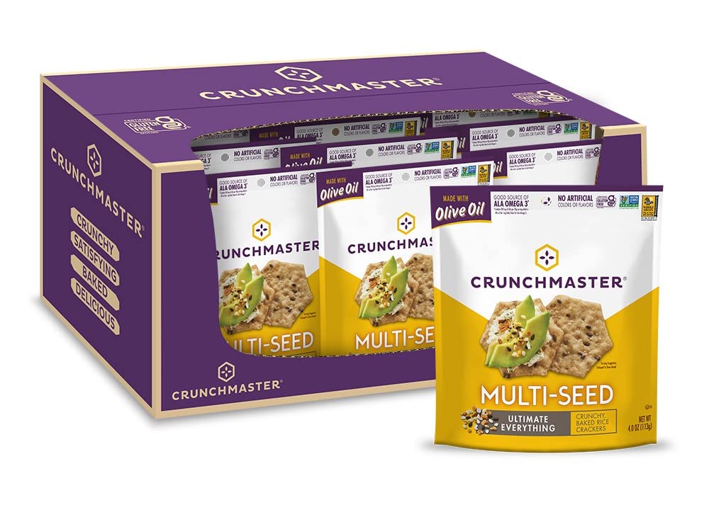 Crunchmaster Multi-Seed Gluten-Free Ultimate Everything, 4 Ounce Bags (Pack of 12)