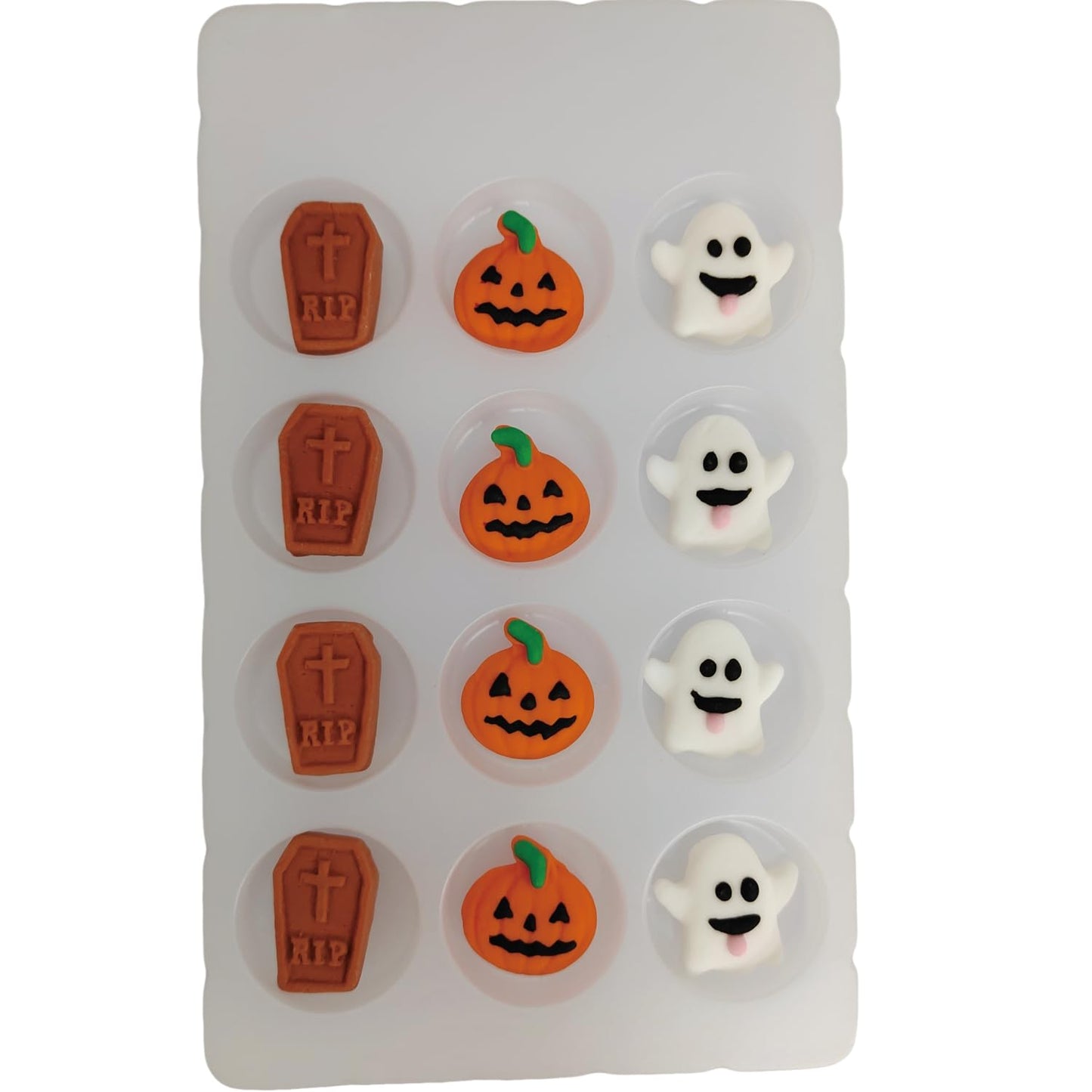 EPHVODI Halloween Sprinkles Icing Decoration for Cupcakes, Edible Ghosts, Bats, and Tombstones, Halloween Theme