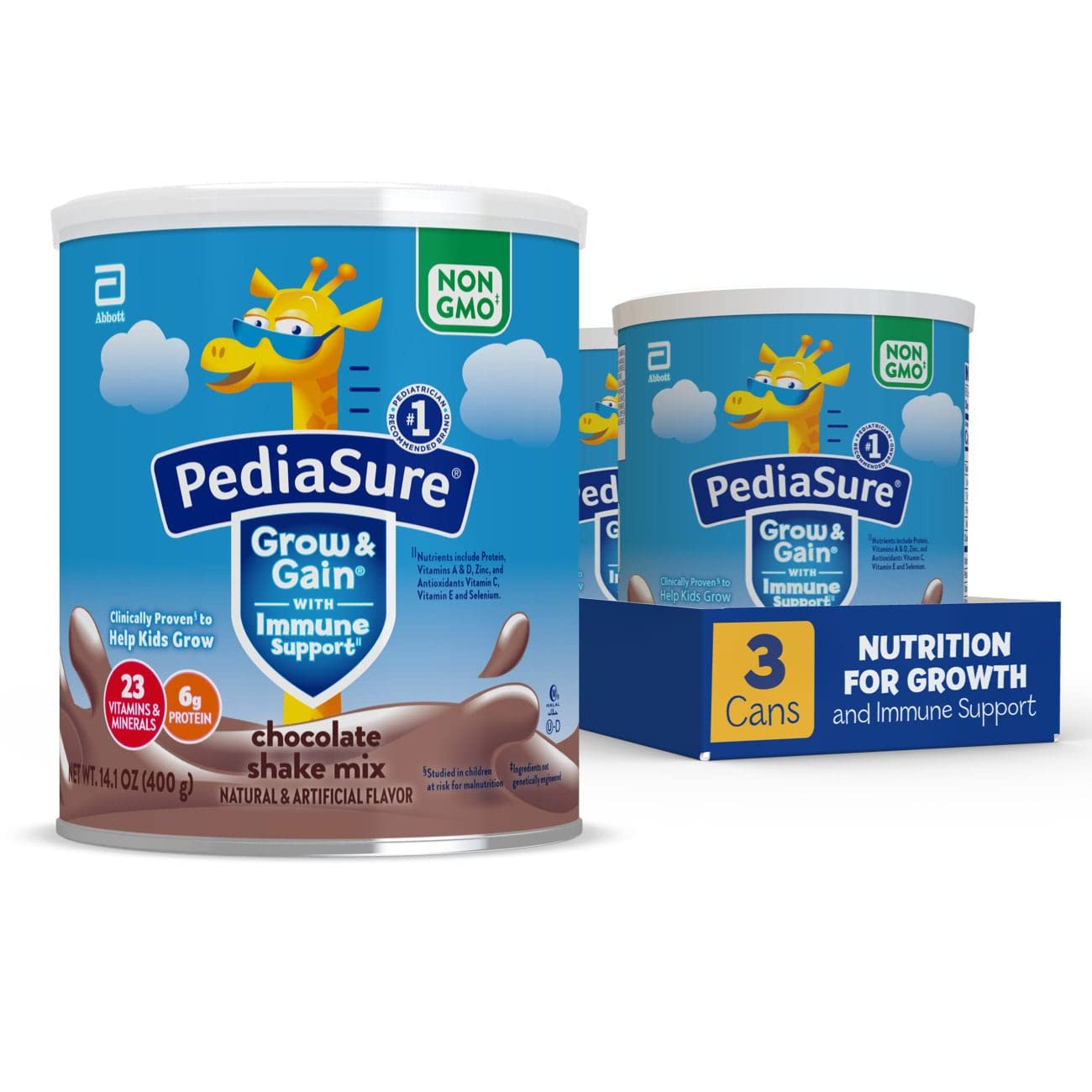 Pediasure Grow & Gain With Immune Support Shake Mix Powder,Kids Shake,23 Vitamins And Minerals,6G Protein,Helps Kids Catch Up On