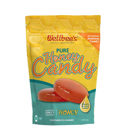 Wellbees 100% Pure Honey Candy - No Additives - Healthy - Single Ingredient - Paleo Friendly And SCD Approved - Natural Cough D