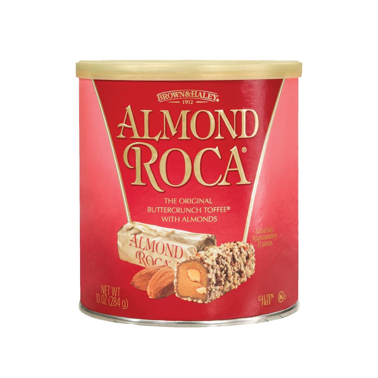 Brown & Haley Almond ROCA Buttercrunch Toffee Candy, Individually Wrapped, 10 Ounce (Pack of 4)