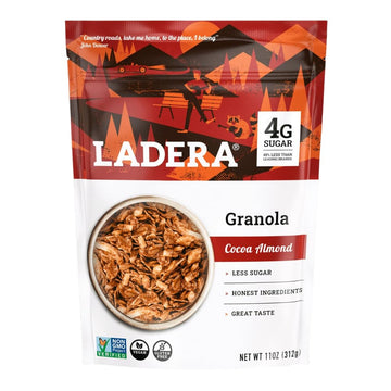 Ladera Granola  Cocoa Almond Granola  Low Sugar  Gluten Free & Vegan  Granola Breakfast  Healthy Snack  11 Oz