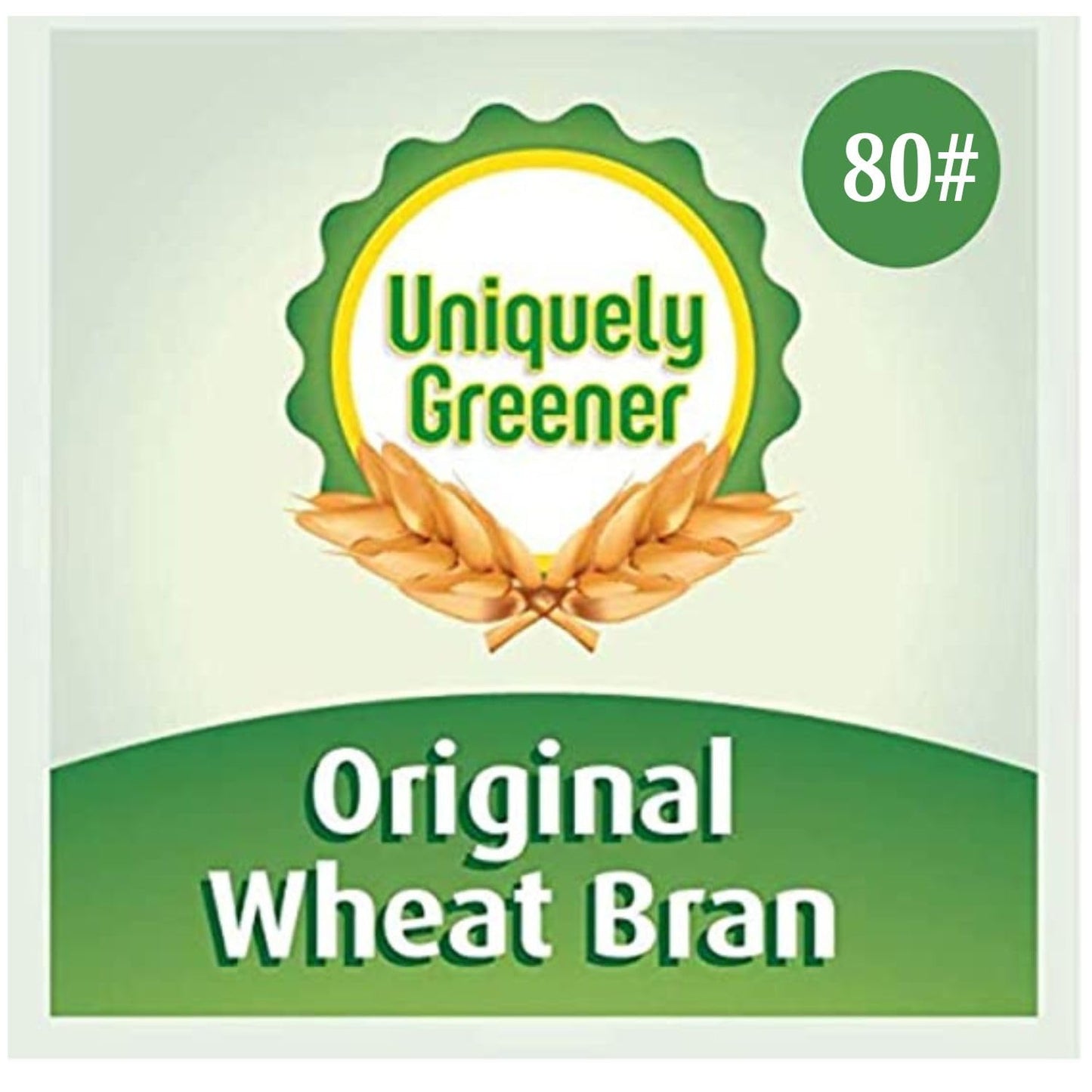 Uniquely Greener Wheat Bran - 100% Natural  Non-Gmo & Chemical-Free Unprocessed Bran From Freshly Stone-Milled Wheat (80 Pounds)