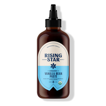 Rising Star Organic Vanilla Bean Paste - Non-GMO, Vegan, Gluten-Free - 8 oz Squeeze Bottle