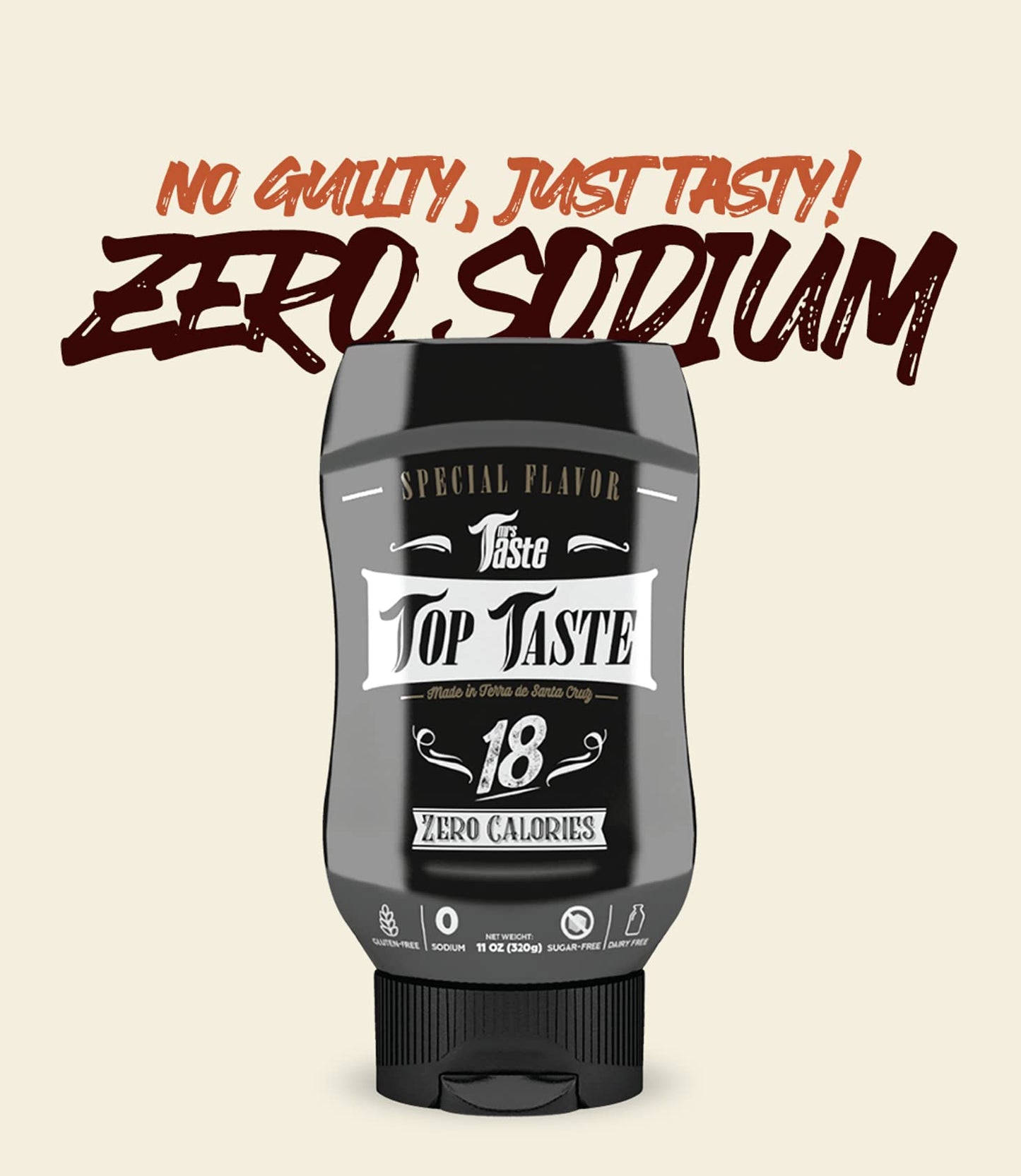 Mrs Taste Sugar Free Sauce, Keto Friendly, Zero Calories, 11 Ounce