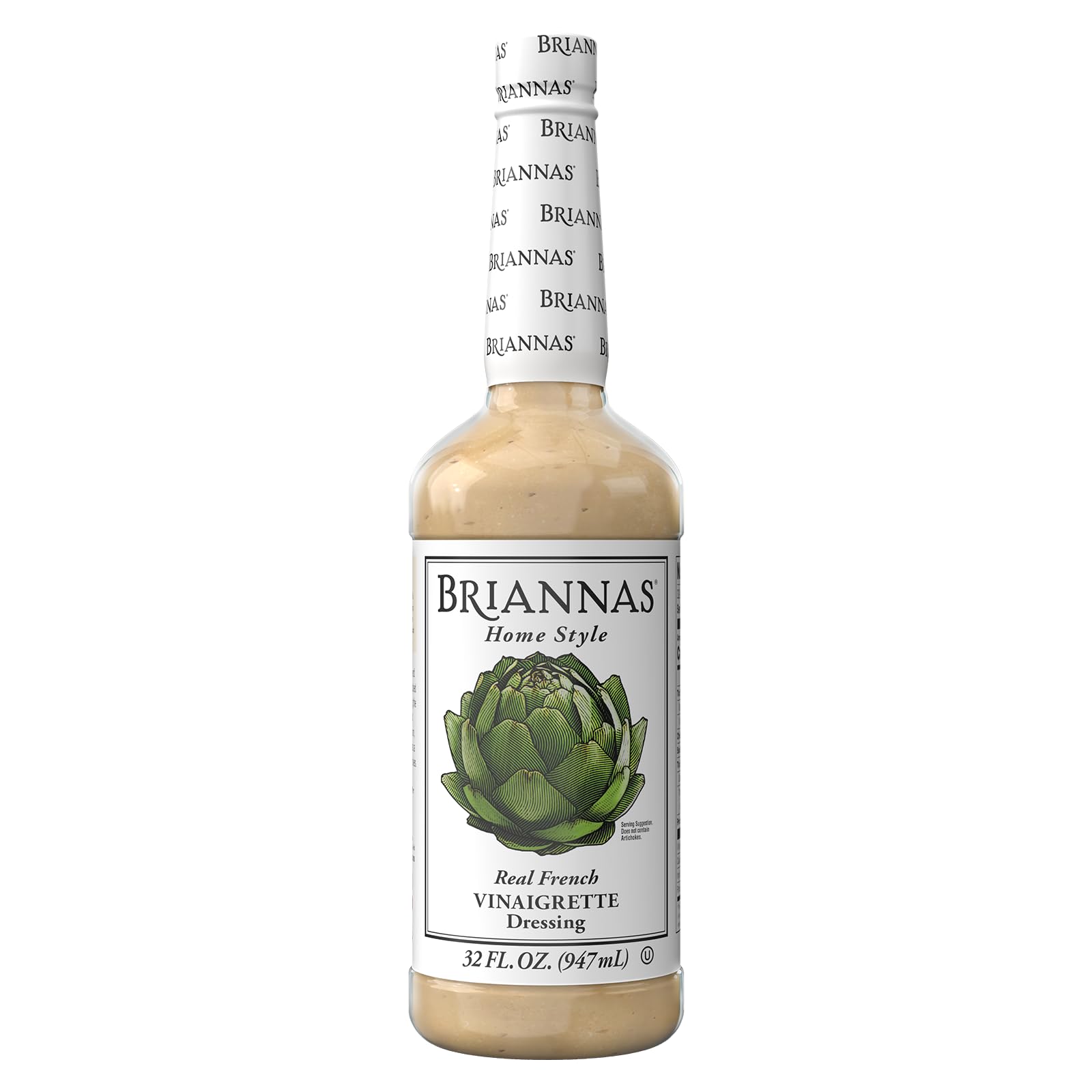 BRIANNAS Real French Vinaigrette Dressing – Sugar Free – 32 oz. Bottle
