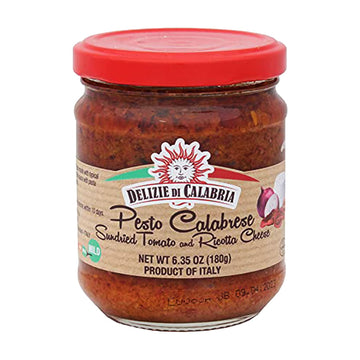 Pesto Calabrese Sundried Tomatoes & Ricotta Cheese | Spicy Italian Seasoning Made with Authentic Calabria Red Onions & Olive Oil
