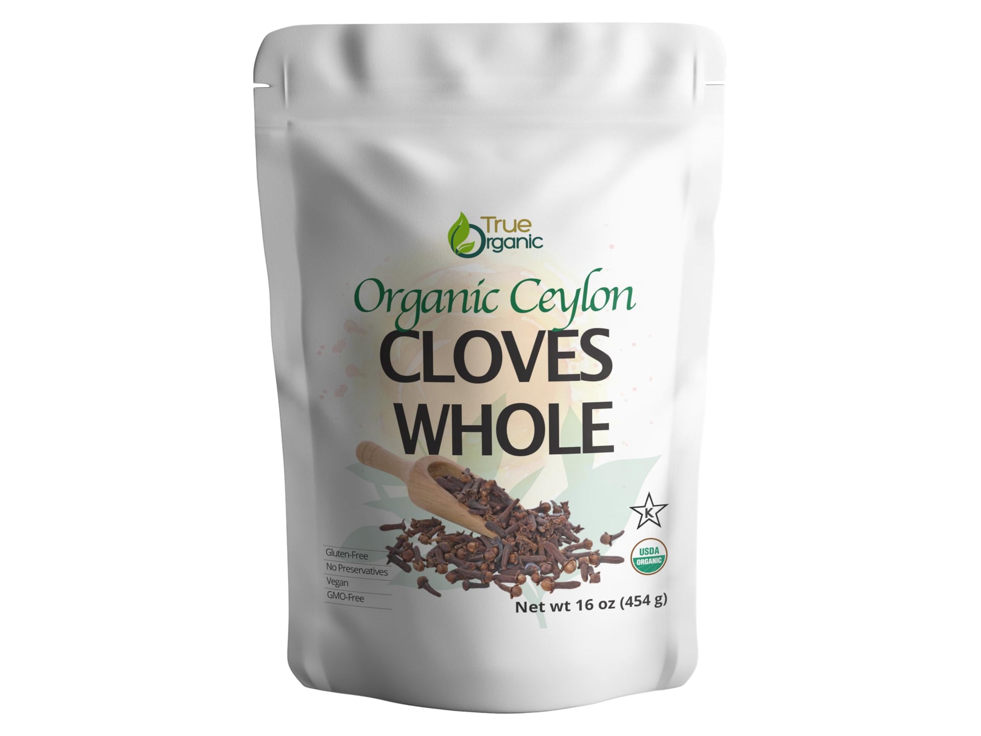 True Organic Ceylon Cloves Whole  1 lb  USDA Organic & Kosher Certified  Non-GMO  Fresh Organic Cloves Bulk  Ceylon enhanced Quality (16 Ounces)