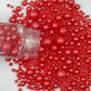 Gevog 1 Bottle Red Pearls Sprinkles Mixing Edible Cake Cupcake Sprinkles For Wedding Valentines Party Baking Cupcake Cookie Ice