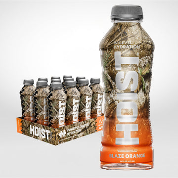 HOIST Premium Hydration Isotonic Electrolyte Drink, Orange, 16 Fl Oz, Pack of 12