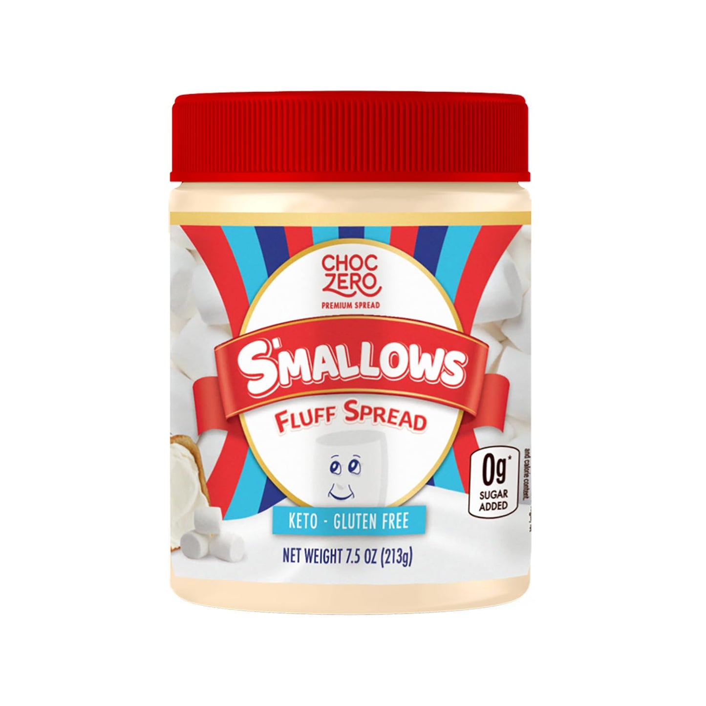 ChocZero Marshmallow Spread, Gluten Free, Sugar Free Dessert Creme Dip, Fat Free, High in Fiber, 7.5 Ounce (Pack of 1)