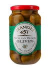 Frankies 457 Sicilian Black Olives - Authentic Sicilian - Product Of Italy - Premium Handpicked Imported Italian Olives - Great 