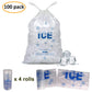Belinlen 100 Pack 10 Lb. Plastic Drawstring Ice Bags 12 X 21 Inch Heavy-Duty Plastic Ice Bags With Plastic Drawstring (2Mil Thic