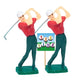 Cakesupplyshop Celebrations Male Golfer Figurine Cake Decoration Topper -2Pack