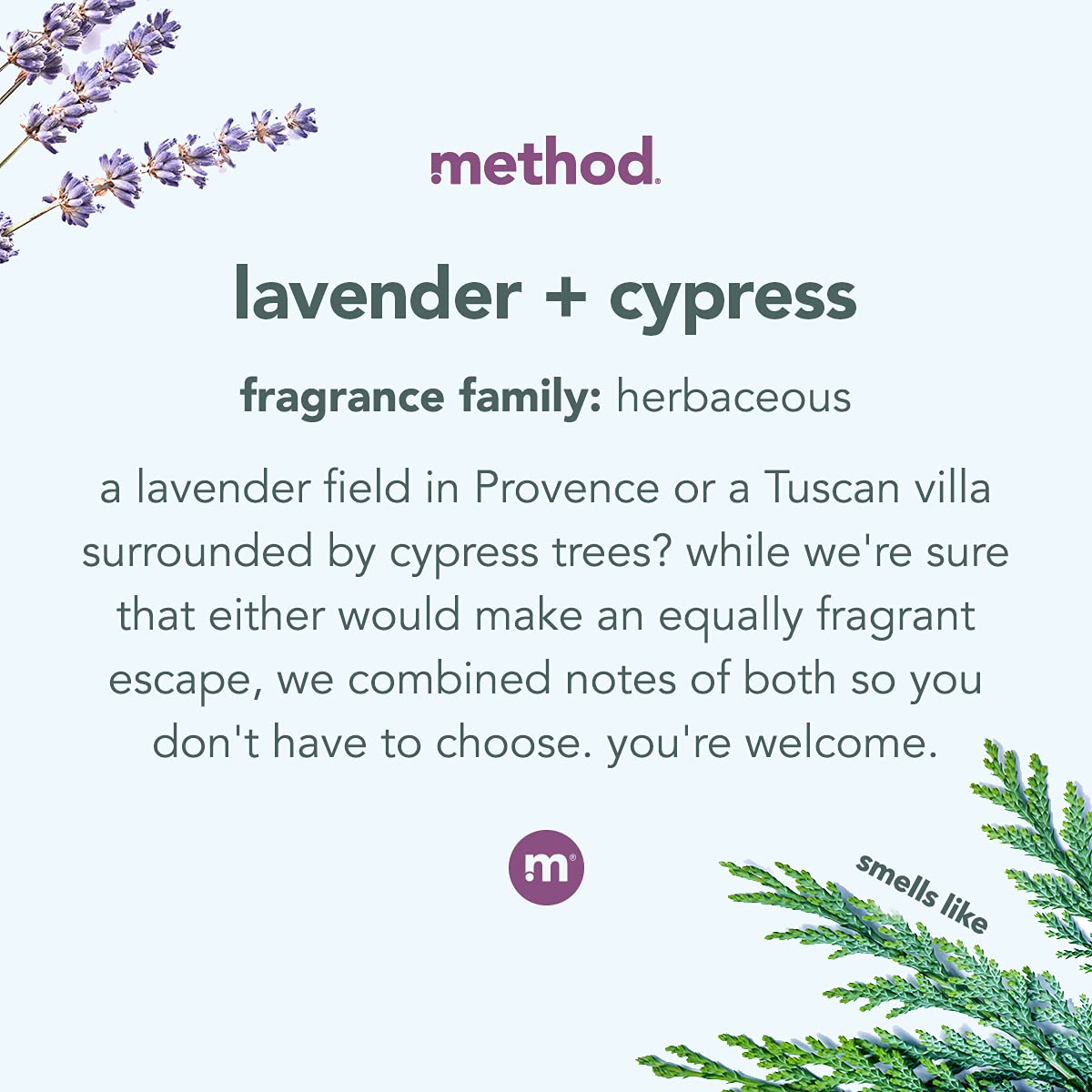 Method Concentrated Laundry Detergent, Lavender + Cypress, 53.5 Fl Oz (Pack Of 1), 66 Loads