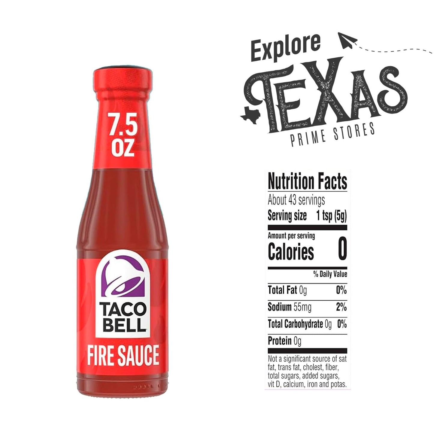 Taco Bell 12-Pack of Fire Sauce, 7.5 oz Glass Bottle + 1 Utility Freebie by Lavinia Essential