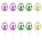 Fmiyuneea 20Pc Happy Easter Cupcake Topper-Glitter For Easter Day Bunny Theme Party Baby ShowerHappy Birthday Party Decoration