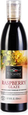 Tuscanini Raspberry Balsamic Glaze Made with Kosher Balsamic Vinegar of Modena Italy, 8.5 oz | Balsamic Reduction | Great for Sa