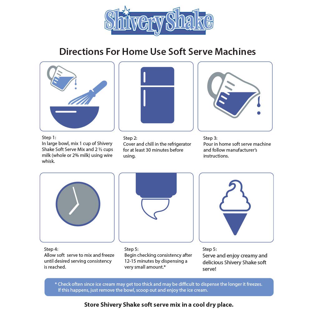 Shivery Shake Chocolate Soft Serve Ice Cream Mix, 3.2 lb - Rich, Creamy Flavor for Delicious Desserts and Shakes