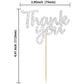 Gyufise 36 Pack Thank You Cupcake Toppers Silver Glitter Thanksgiving Cupcake Picks Decorations For Baby Shower Boys Girls Birth
