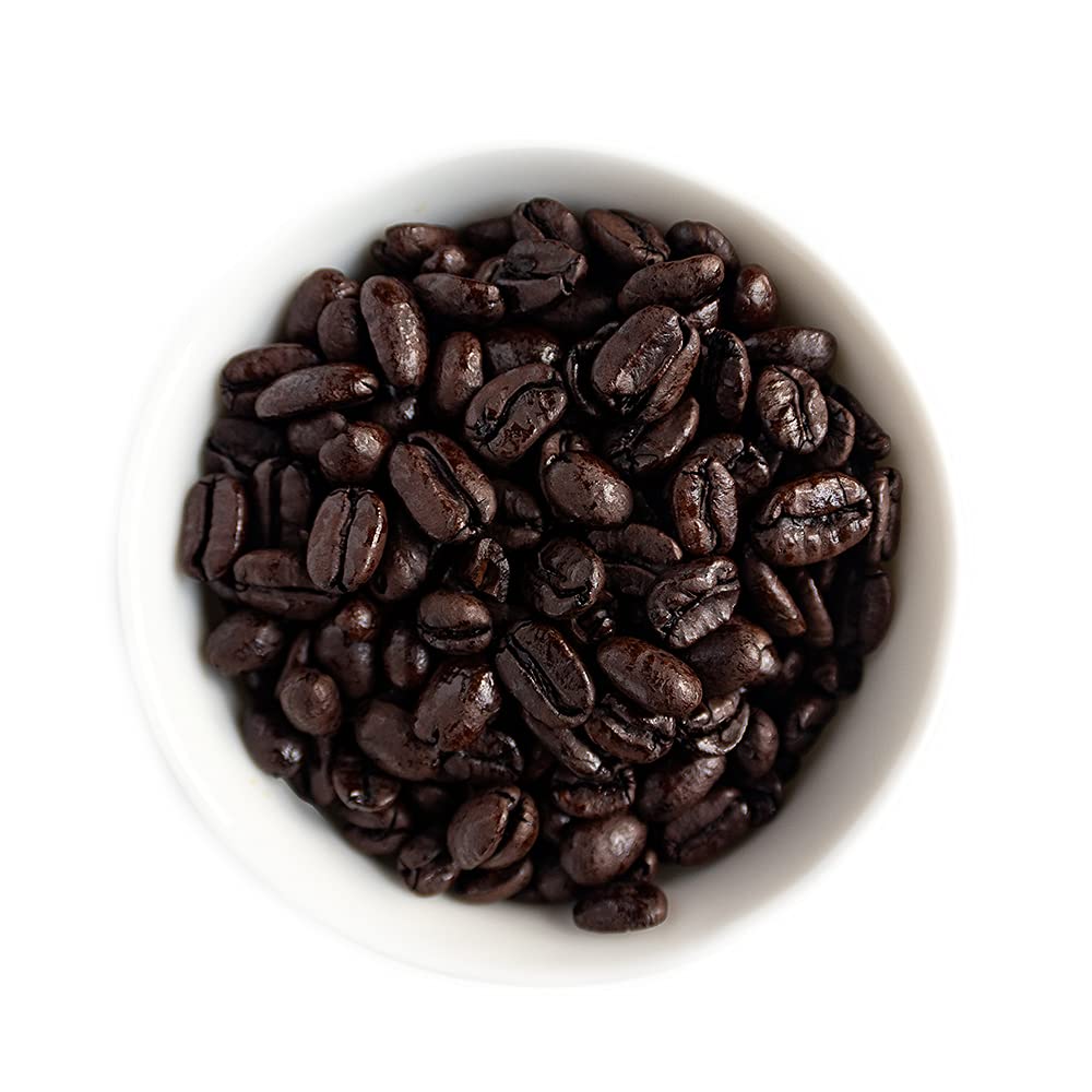 Fresh Roasted Coffee Organic Black Knight Decaf Dark Roast Whole Bean 5 lb (80 oz)