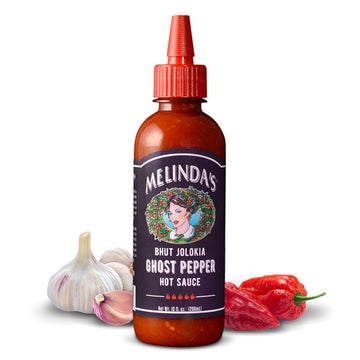 Melindas Ghost Pepper Hot Sauce - Extra Spicy - 10 Fl Oz Squeeze - Made with Fresh Ingredients