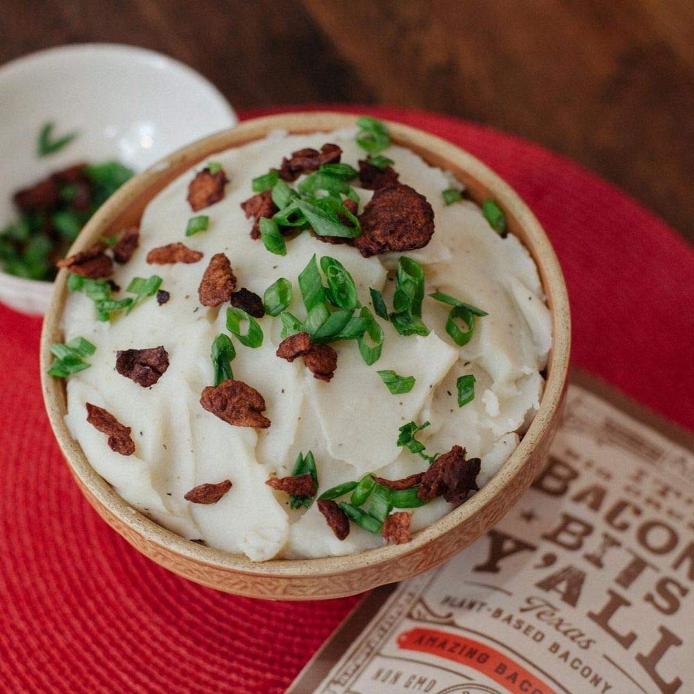 All Y alls Foods Plant Based Bacony Bits | Big and Crunchy Vegan Bacon Snacks | Non-GMO, Gluten Free, High Protein, Vegetarian