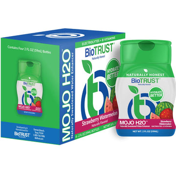 Biotrust Mojo H2O Natural Water Enhancer Drops, B Vitamins And Electrolytes, Sugar-Free, Zero Calories, Naturally Flavored & Swe