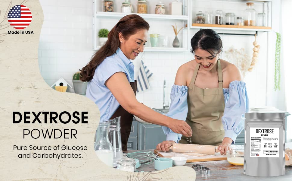 Fit Lane Nutrition Bulk Dextrose Powder - Unflavored Food Grade Sugar - 5 lbs - Ideal for Brewing and Baking
