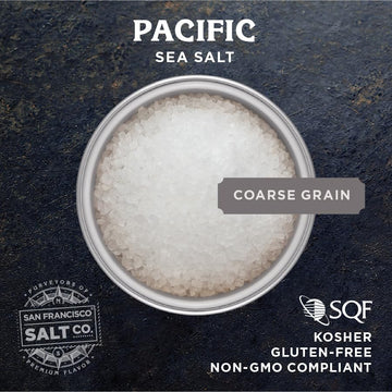 San Francisco Salt Company Pacific Ocean Gourmet Sea Salt, Medium Coarse Grain, 5 lbs Bulk
