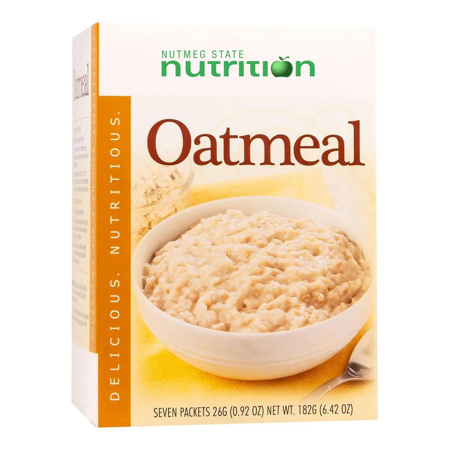 Nutmeg State Nutrition Healthywise - High Protein Oatmeal, 15G Protein, Low Calorie, High Fiber, Low Sugar, Low Fat, Ideal Protein Compatible, 7 Servings Per Box (Classic (Plain))