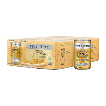 Fever-Tree Tonic Water - Premium Quality Mixer - Refreshing Beverage For Cocktails & Mocktails. Naturally Sourced Ingredients, No Artificial Sweeteners Or Colors - 5.1 Fl Oz Cans - Pack Of 24