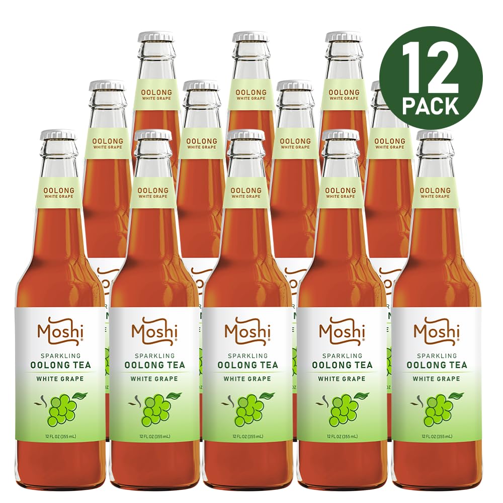 Moshi Sparkling Drinks - White G  Oolong Tea - 12 Bottles