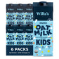 Willa s Organic Kid s Oat Milk Unsweetened with 8g Protein & 240g Calcium  Plant-Based Milk for Kids  Dairy-Free  Low Sugar  2g Fiber - 32 oz  6 Pack