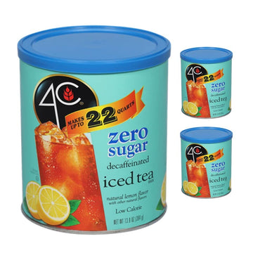 4C Light Powdered Drink Mix Cannisters, Zero Sugar Decaffeinated Iced Tea, 22 Quarts, Family Sized Cannister, Low Calorie, Thirs