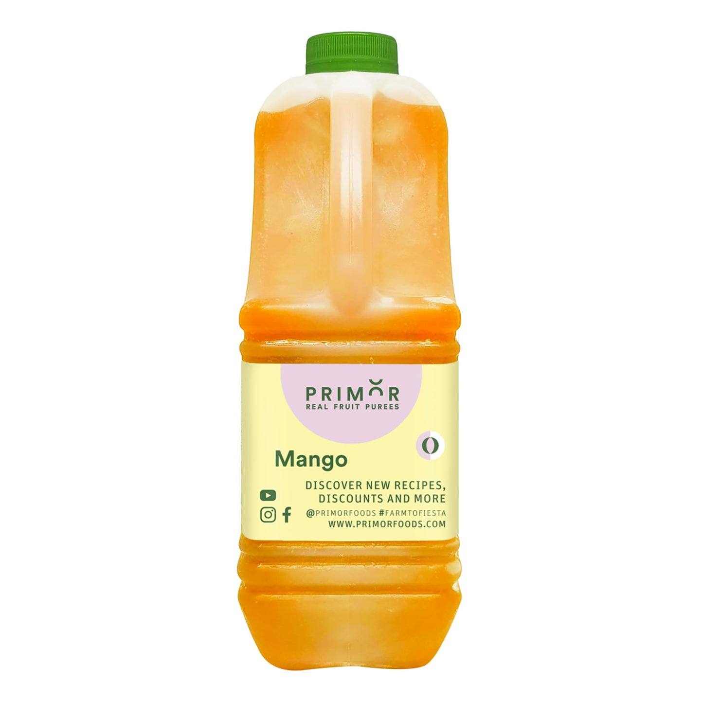 PRIMOR Fruit Purees - Mango - 64 Fl Oz (Pack of 1) - Made with Real Fruit for Juices, Smoothies, Cocktails, Desserts and More