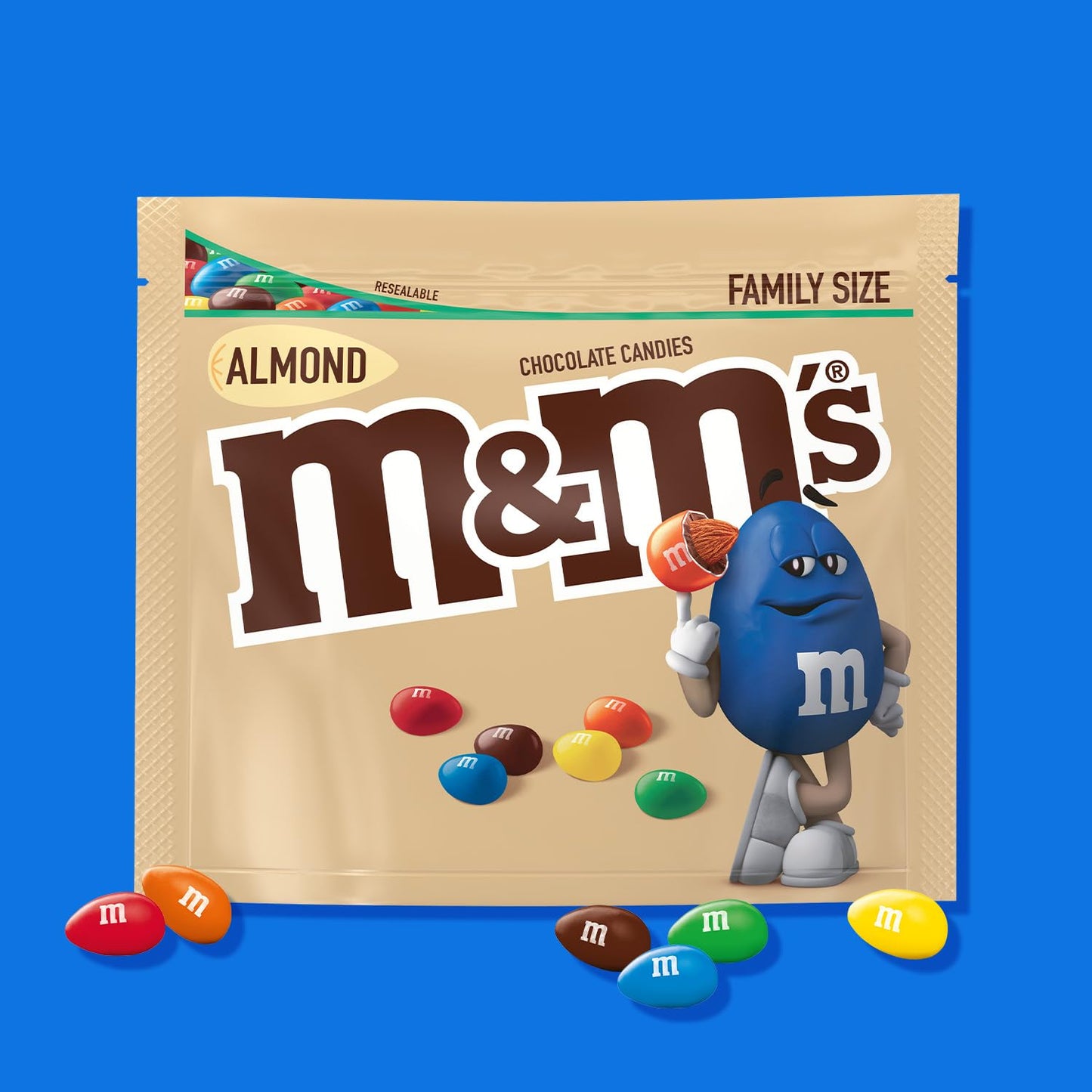 M&MS Almond Milk Chocolate Candy, Sharing Size, 8.6 oz Bag