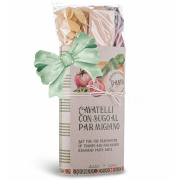Artisan Pasta Gift Set - Cavatelli Pasta With Parmigiano Reggiano D.O.P. Tomato Sauce  Italian Pasta  Imported Pasta From Italy  Gourmet Gift  Artigiani Di Sapori