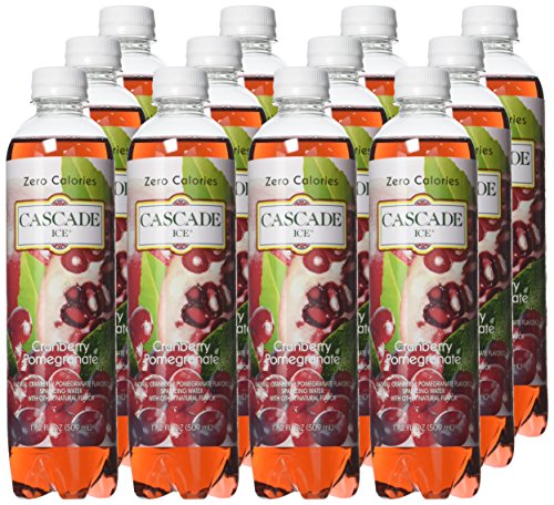 Cascade Ice Sparkling Water, Cranberry Pomegranate, 17.2 Fl Oz, Pack of 12