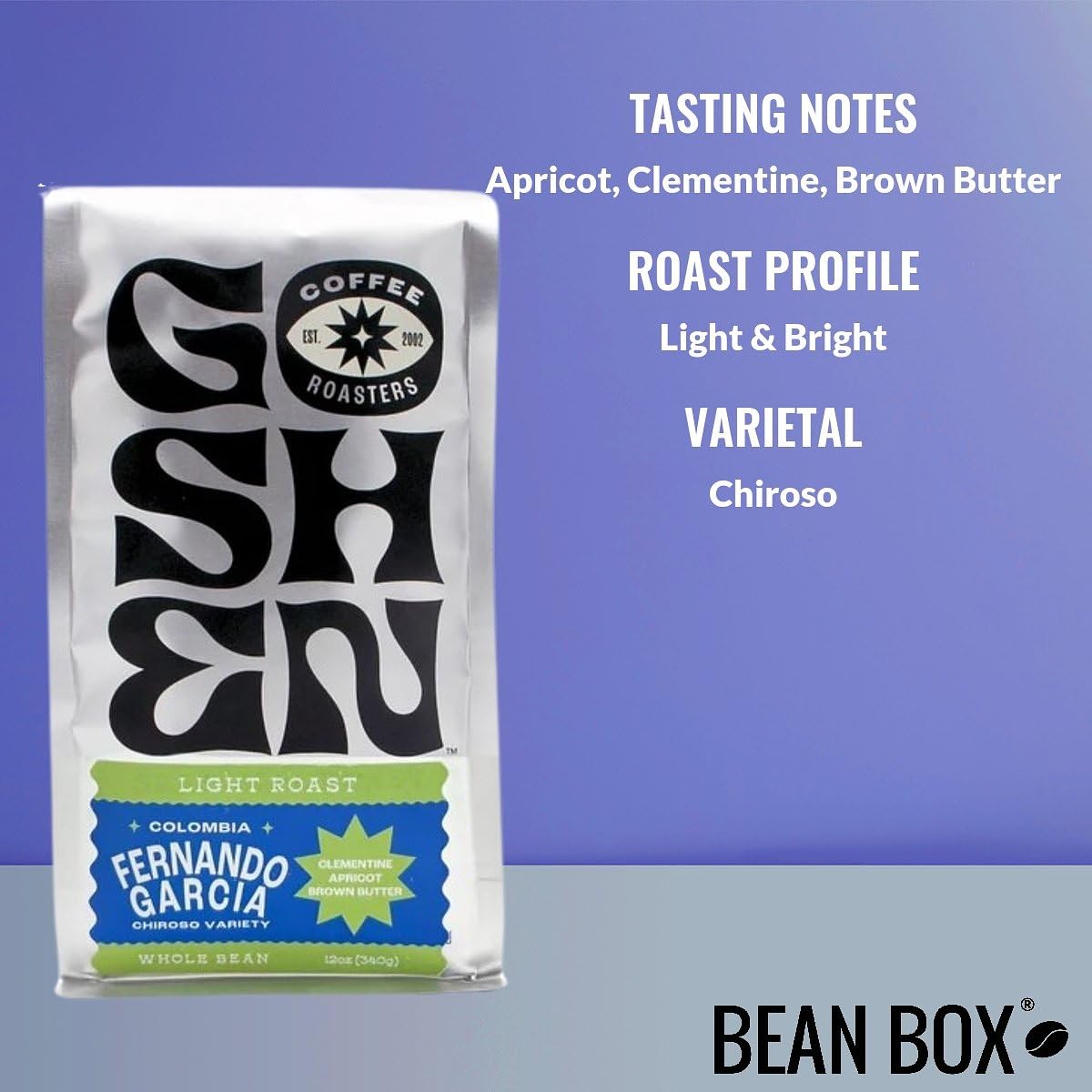 Colombia Fernando Garc  A Chiroso - Roasted By Goshen Coffee Roasters - Whole Bean Coffee - 12 Ounce Bag
