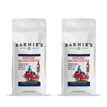 Barnie'S English Salted Toffee Ground Coffee With Caramel, Molasses And Salted Creamy Butter Flavors, Medium Roasted Arabica Cof