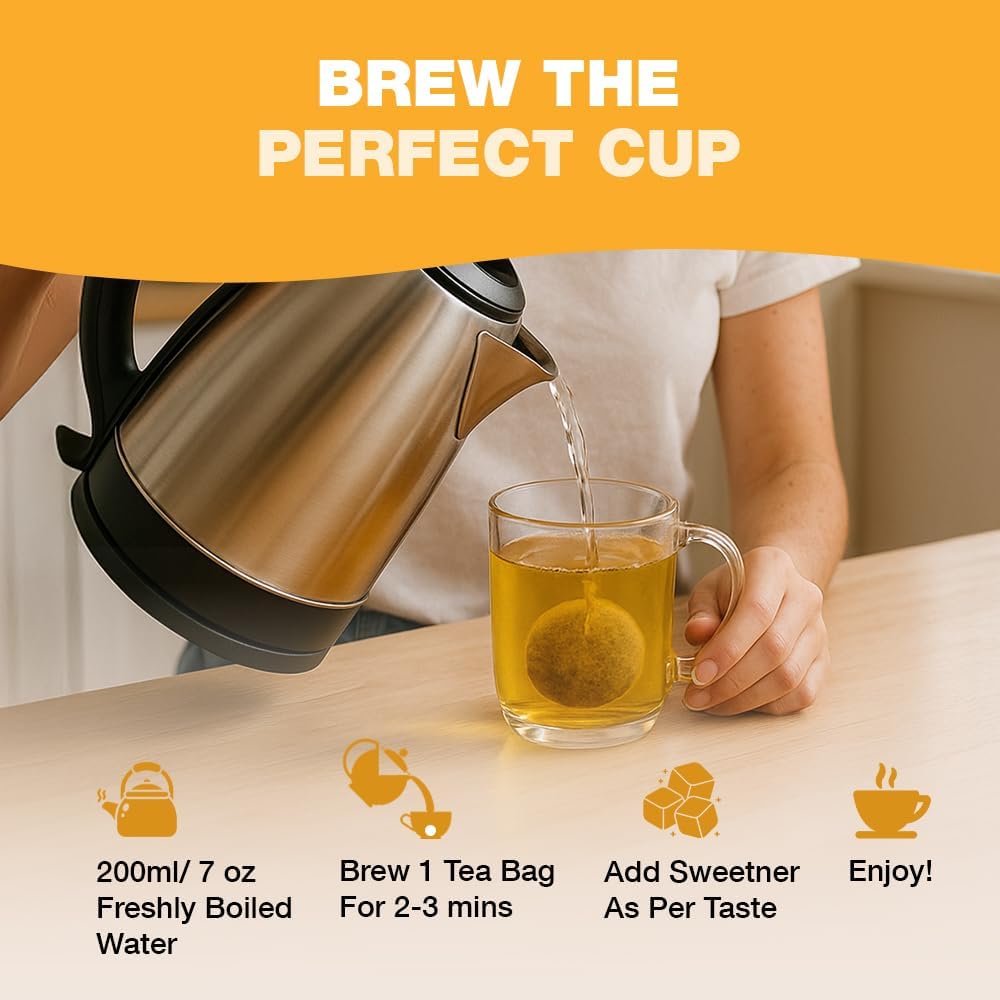 HANDPICK  Turmeric Ginger Tea  100 Eco-Conscious Tea Bags | Caffeine Free  Gluten Free | 100% Pure Herbal Blend - Savory & Spicy