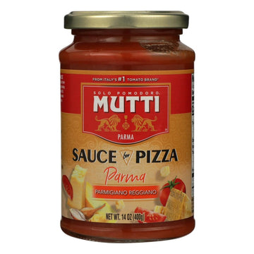 Mutti Parma Sauce For Pizza With Parmigiano Reggiano Cheese, 14 Oz. | Italy’S #1 Brand Of Tomatoes | Pack Of 6 | Tomato Sauce For Pizza | Vegan Friendly & Gluten Free | No Additives Or Preservatives