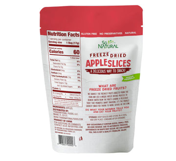 So Natural Freeze Dried Apple Slices 3 Pack 0.6Oz, Small
