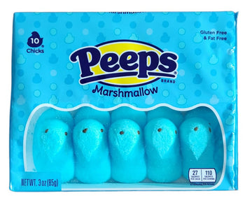 Peeps Easter Marshmallow Chicks, Variety Pack, 10 Count (Assorted Flavors & Colors) (3 Count, Blue Chicks Marshmallow)