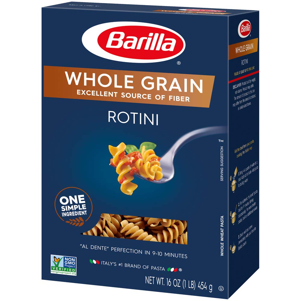 Barilla Whole Grain Pasta, Rotini, 13.25 Ounce (Pack Of 8)