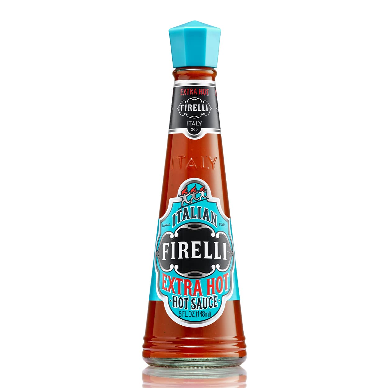 FIRELLI Extra Hot Italian Hot Sauce | 5oz Bottle (Pack of 1) | Perfect Added Kick for Wings or Pizza | Hottest Italian Hot Sauce, Gluten Free, Keto, Made in Italy With Calabrian Chili Peppers